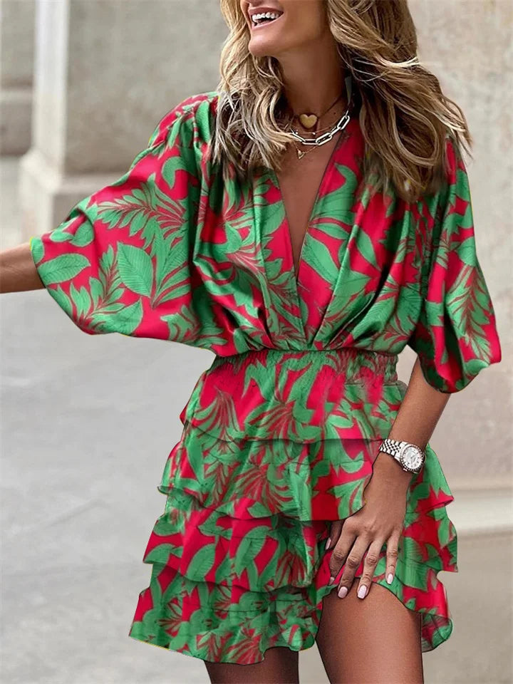 Robe d'été élégante à manches longues pour femmes - Design décontracté et fluide