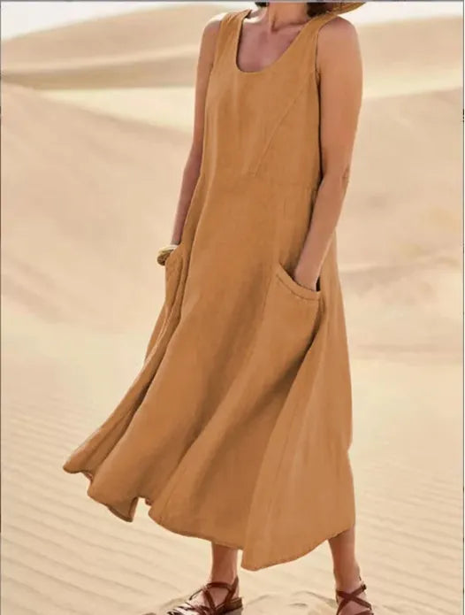 Chemisier féminin élégant sans manches et ample pour un look stylé