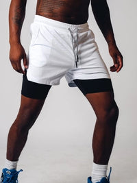 Short de fitness pour hommes avec double couche - Confort et soutien optimal