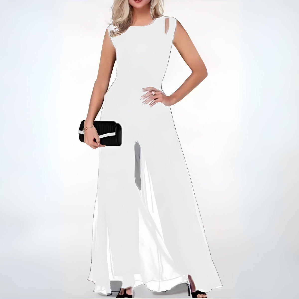 Robe d'été chic et élégante sans manches pour femmes