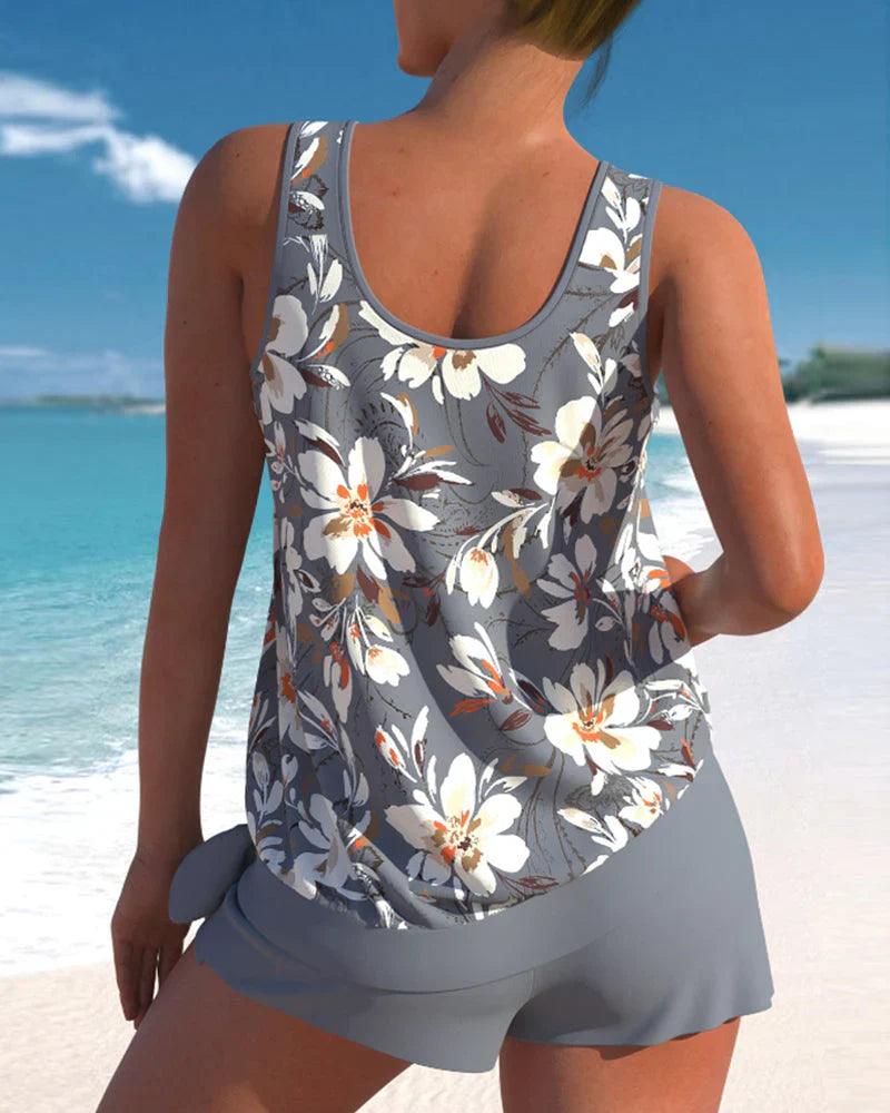 Ensemble de Maillot de Bain Tankini pour Femmes - Style Moderne et Élégant Deux-Pièces