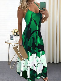 Robe à fines bretelles florale pour femmes - Parfaite pour toutes les saisons