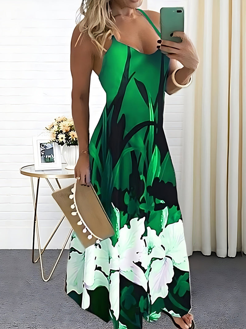 Robe à fines bretelles florale pour femmes - Parfaite pour toutes les saisons