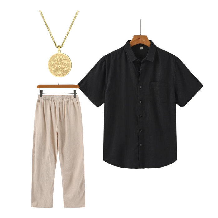 Luca | Tenue de lin chic et élégante inspirée de St. Tropez