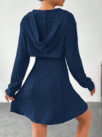 Robe pull-over côtelée avec découpe pour femmes