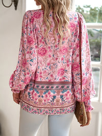 Chemisier floral élégant pour femmes à manches longues - Stylé et à la mode