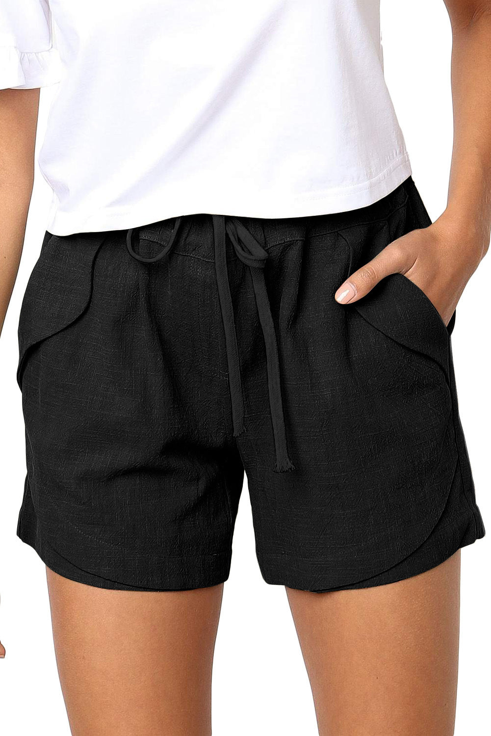 Shorts décontractés pour femmes à taille haute et coupe ample