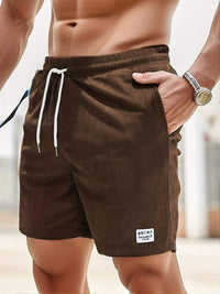Shorts décontractés pour hommes avec taille élastique, tissu léger et respirant, avec cordon de serrage pour un ajustement parfait
