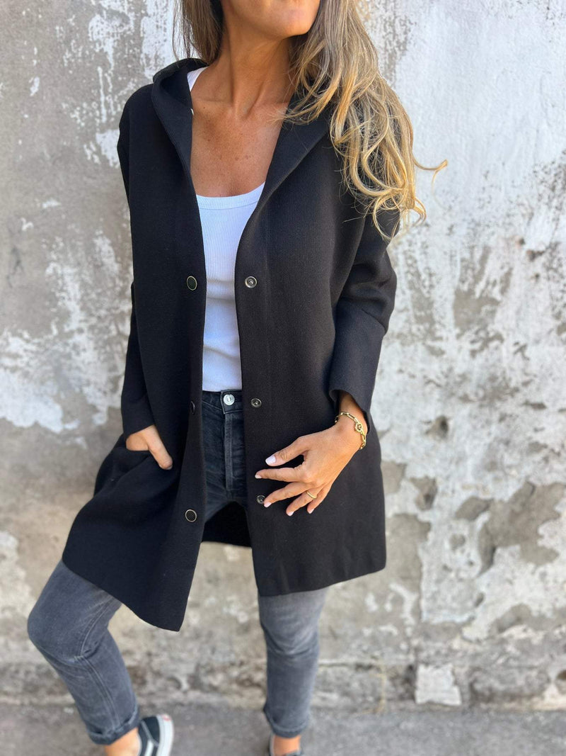Élise™ Élégante Mantel à Boutons Simples
