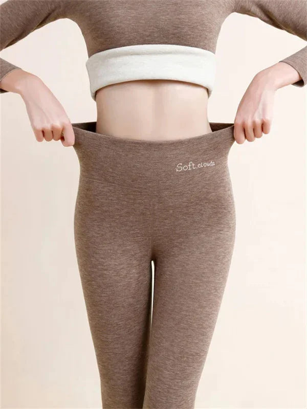Leggings pour femmes - pantalon extensible ultra-confortable doublé de molleton pour une utilisation tout au long de la journée