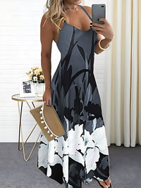 Robe à fines bretelles florale pour femmes - Parfaite pour toutes les saisons