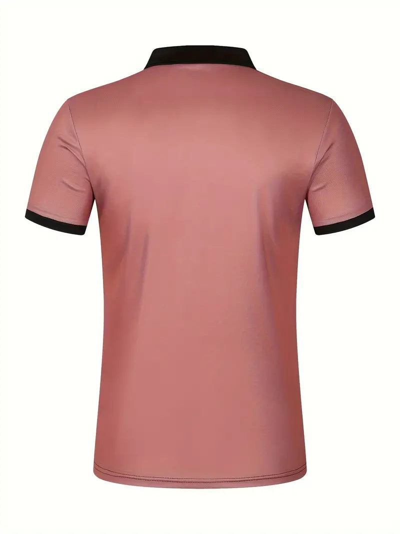 Camisa Polo Masculina - Ajuste Slim - Design Listrado - Manga Curta para Uso Casual