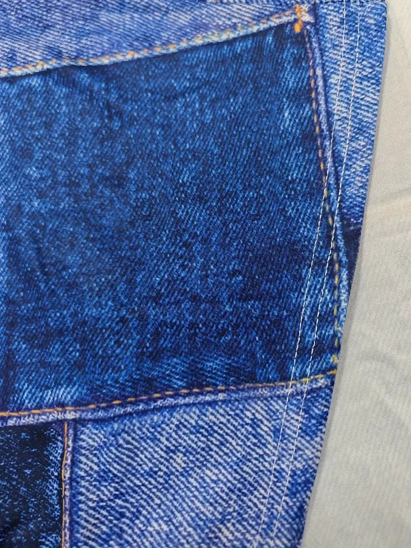 Robe moulante pour femmes en denim patchwork, longueur mi-cul, col en V à manches courtes