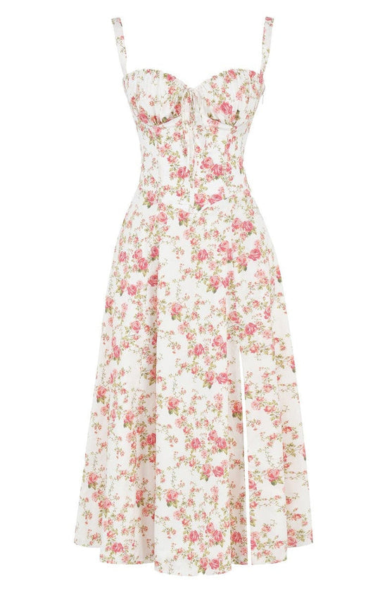 Robe florale élégante avec taille flatteuse - Parfaite pour toutes les occasions