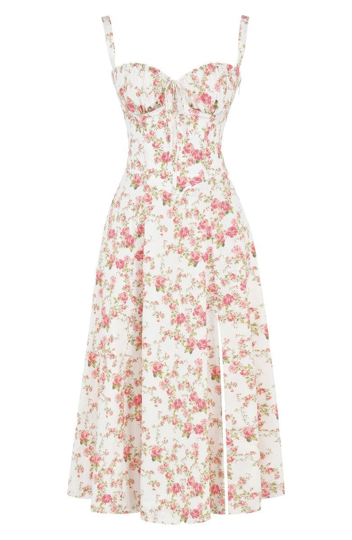 Robe Bustier Imprimée - Thea en Mélange de Polyester Durable