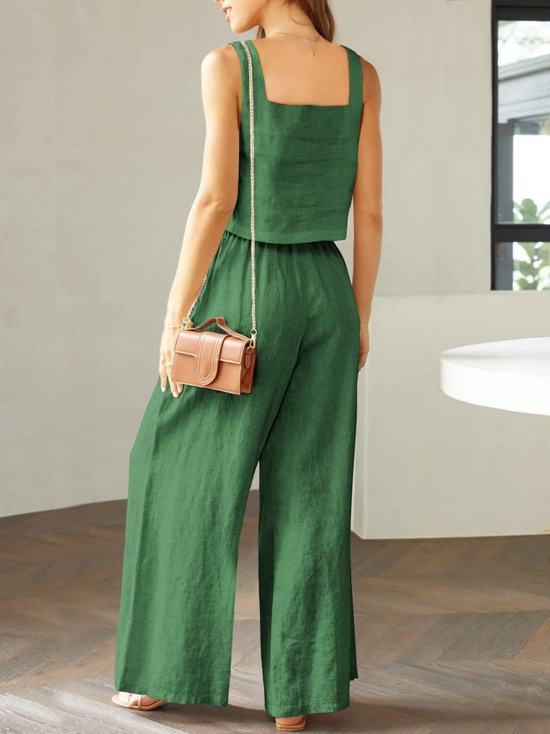 Katrien | Ensemble de pantalons larges tendance pour un look élégant