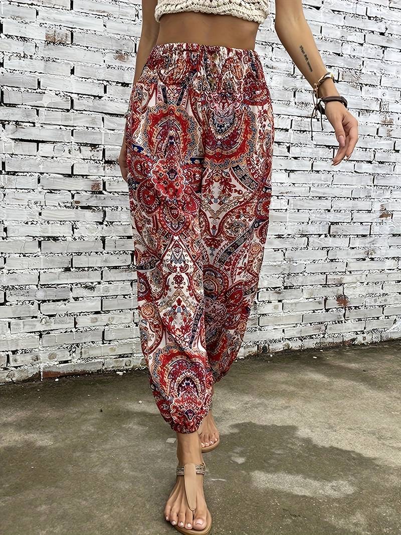 Pantalon décontracté imprimé pour femmes - pantalon confortable et décontracté pour toutes les occasions