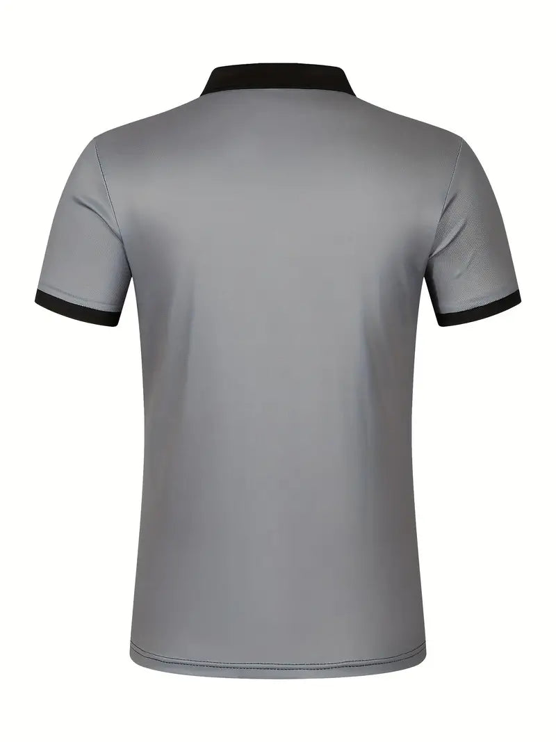 Camisa Polo Masculina - Ajuste Slim - Design Listrado - Manga Curta para Uso Casual