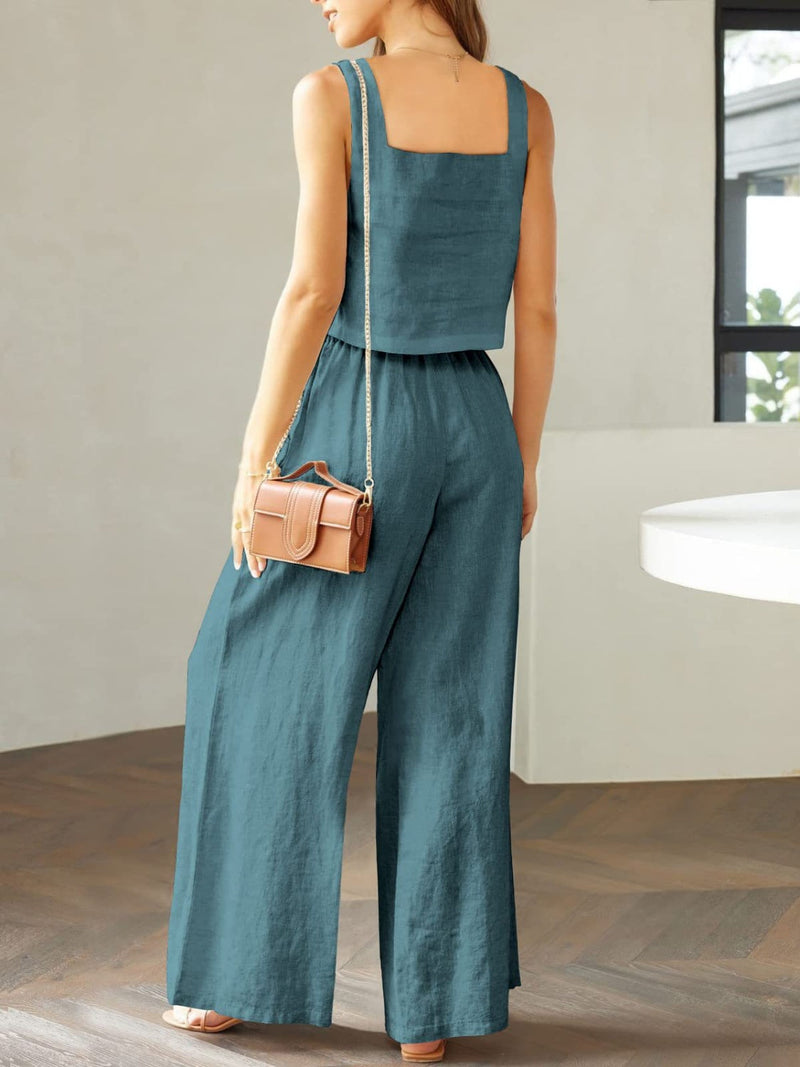Katrien | Ensemble de pantalons larges tendance pour un look élégant
