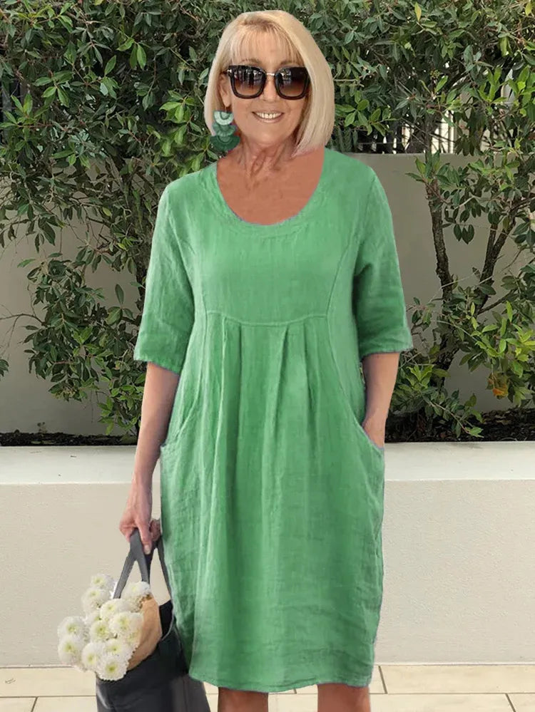 Vestido Moderno de Verano de Manga Larga para Mujer