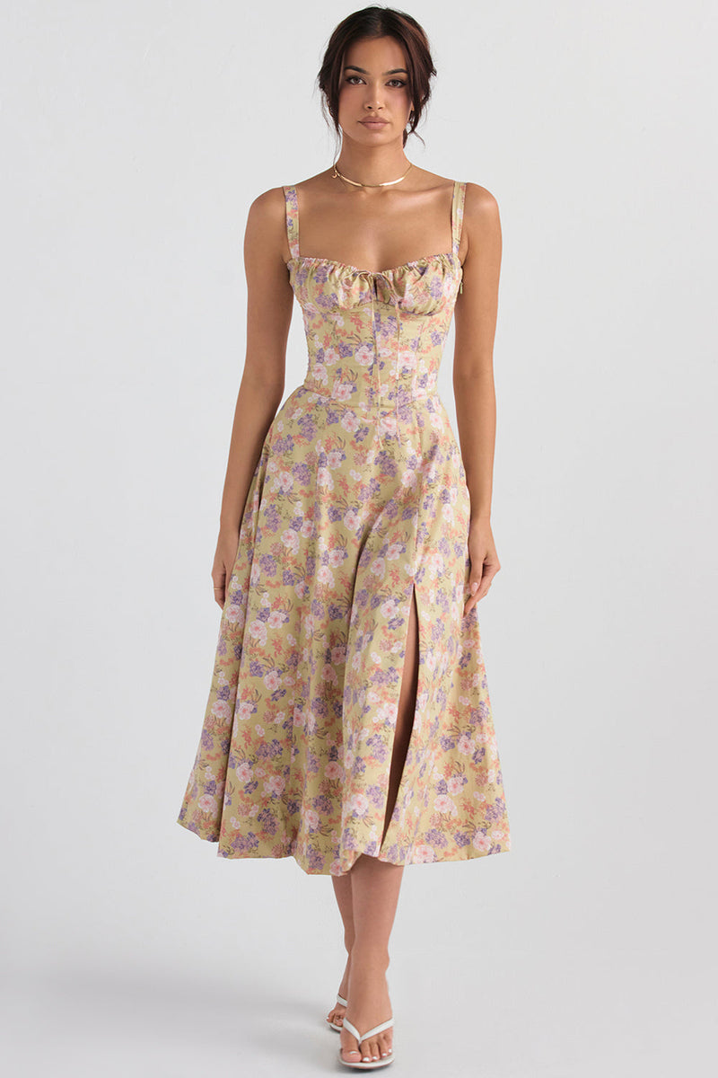 Robe Bustier Imprimée - Thea en Mélange de Polyester Durable
