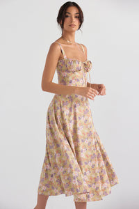 Robe Bustier Imprimée - Thea en Mélange de Polyester Durable