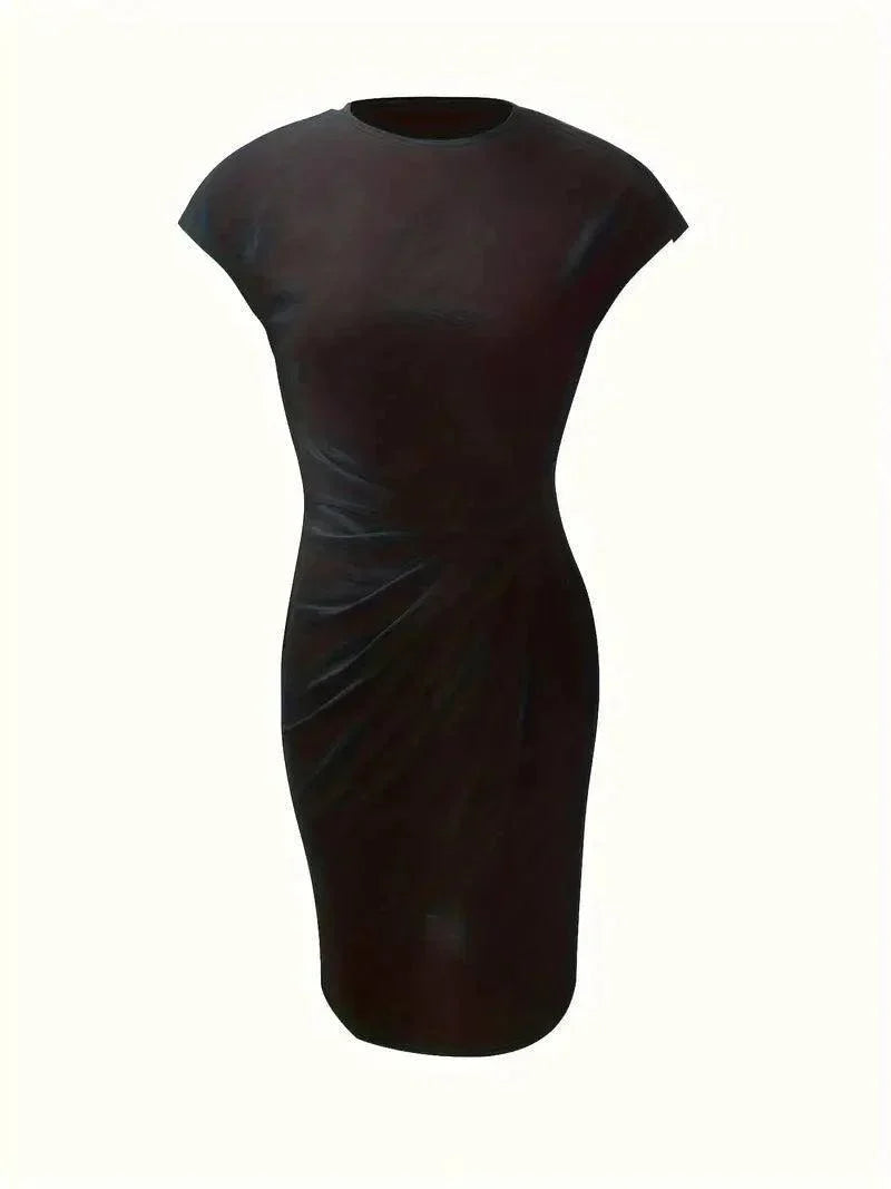 Robe élégante et stylée à col rond - Parfaite pour les femmes