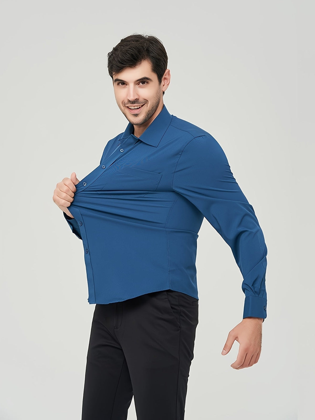 Camisole de vêtement pour homme - Algon transpirable - Corte moderno - Manga larga con botón