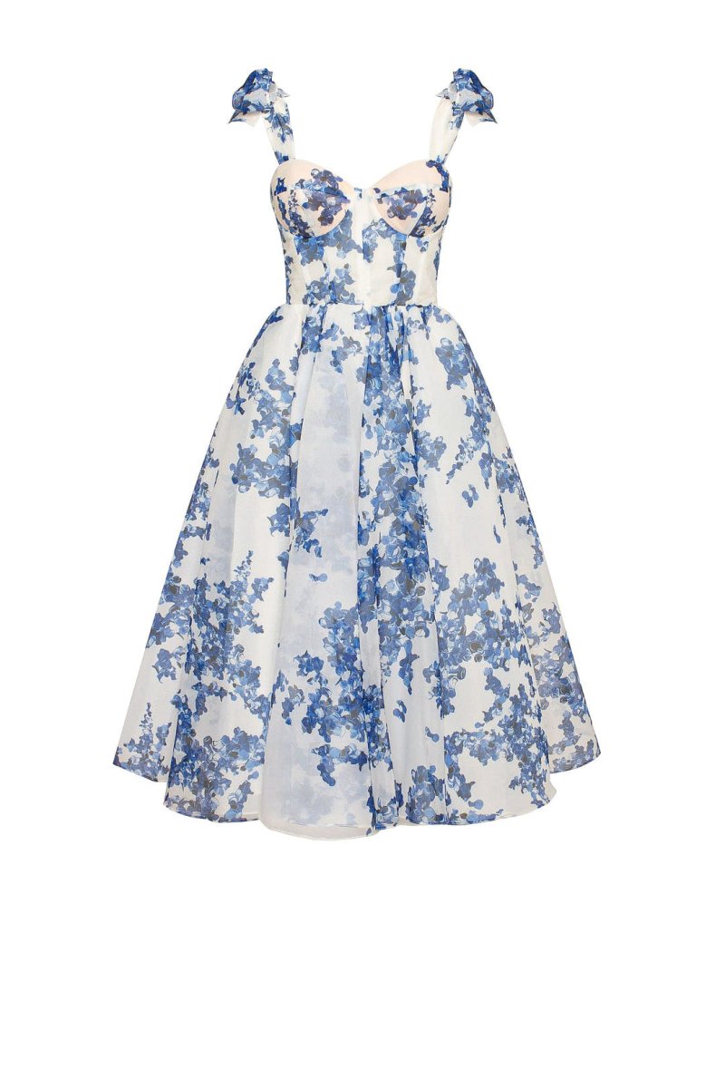 Robe midi chic et élégante en bleu pour femmes, parfaite pour toutes les occasions