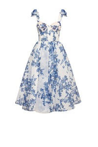 Robe midi chic et élégante en bleu pour femmes, parfaite pour toutes les occasions