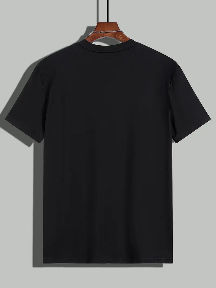Majestic Men's Color Block T-Shirt - Col ras du cou confortable, manches courtes, coupe élégante et respirante