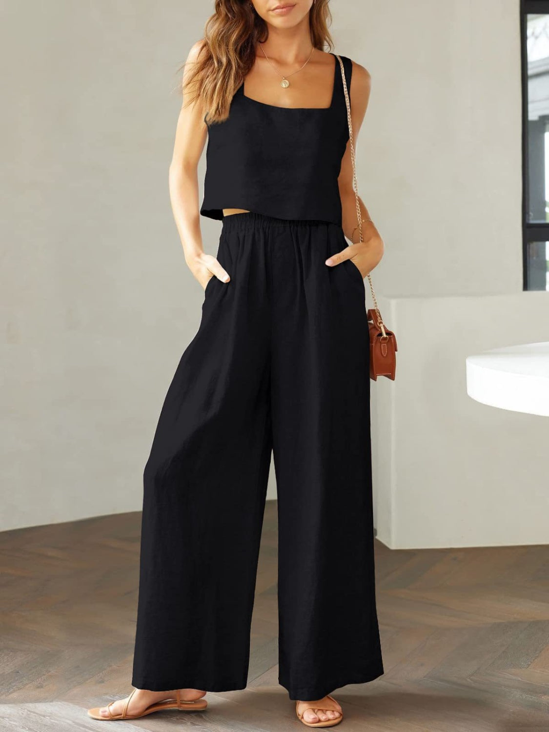 Katrien | Ensemble de pantalons larges tendance pour un look élégant
