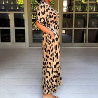 Robe longue élégante à imprimé léopard - Esmee