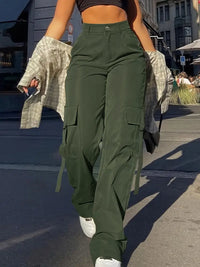 Pantalon cargo à taille haute pour femme pour un look polyvalent et décontracté