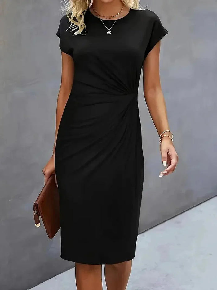 Robe élégante et stylée à col rond - Parfaite pour les femmes