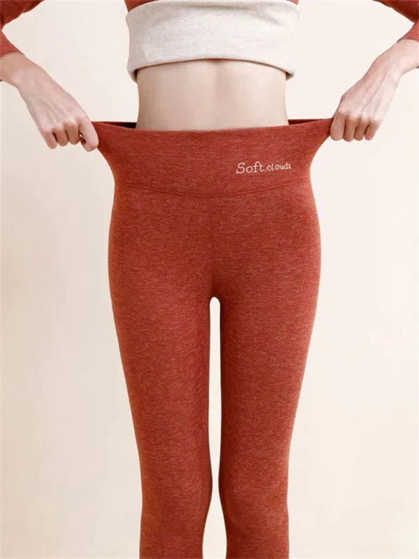 Leggings pour femmes - pantalon extensible ultra-confortable doublé de molleton pour une utilisation tout au long de la journée
