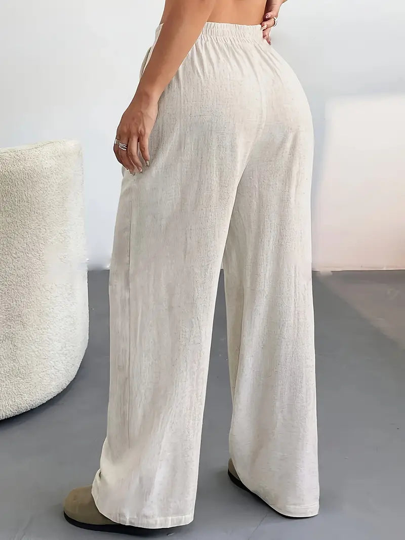Pantalon d'intérieur souple abricot pour femme - Vêtements décontractés et confortables pour une détente et un style parfaits