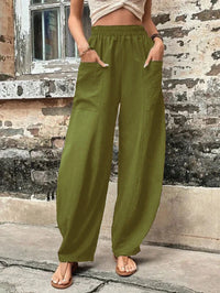 Pantalon élégant à taille haute pour femme - Coupe ample pour un look élégant