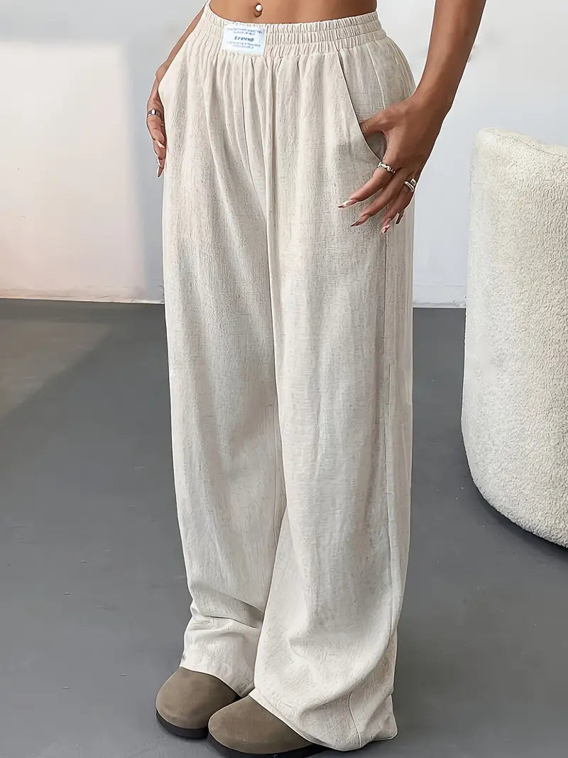 Pantalon d'intérieur souple abricot pour femme - Vêtements décontractés et confortables pour une détente et un style parfaits