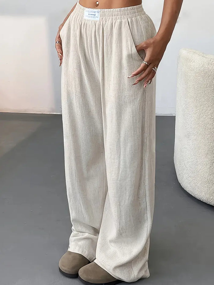 Pantalon d'intérieur souple abricot pour femme - Vêtements décontractés et confortables pour une détente et un style parfaits
