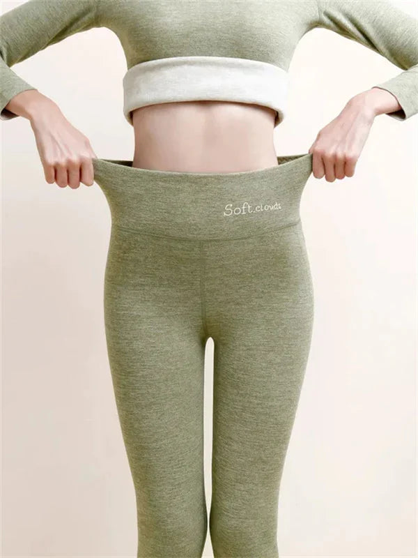 Leggings pour femmes - pantalon extensible ultra-confortable doublé de molleton pour une utilisation tout au long de la journée