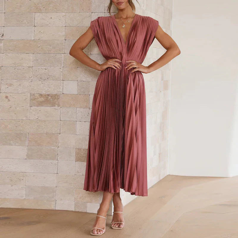 Stylish V-neck Dress for Women for a Chic and Elegant Look (Robe à col en V pour femmes pour un look chic et élégant)