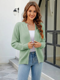 Cardigan zippé à manches longues pour femmes, décontracté et élégant - Kate