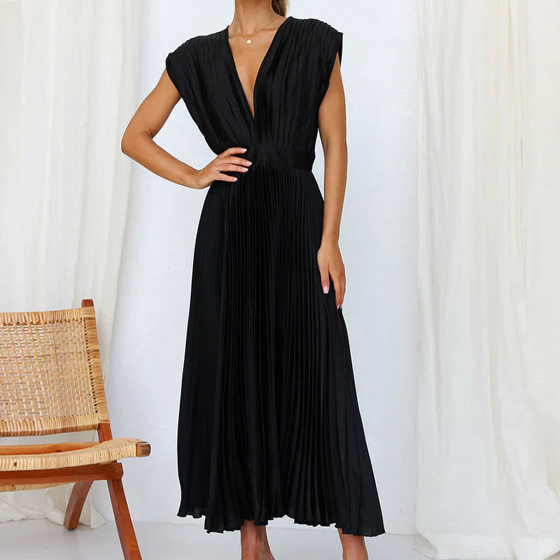 Stylish V-neck Dress for Women for a Chic and Elegant Look (Robe à col en V pour femmes pour un look chic et élégant)