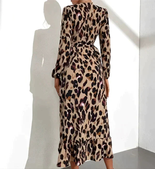 Robe élégante à col en V Sandra pour un look stylé
