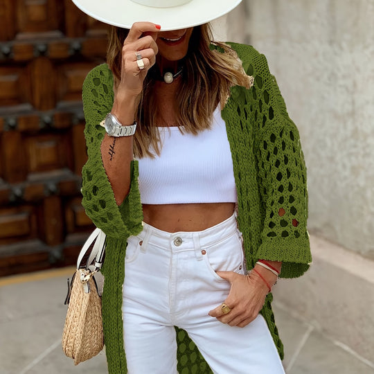 Elegant Crochet Ladies Cardigan - Talia pour un look élégant