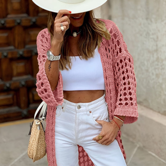 Elegant Crochet Ladies Cardigan - Talia pour un look élégant