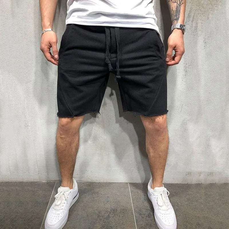 Shorts décontractés pour homme en coton doux - coupe confortable et longueur au genou avec poches