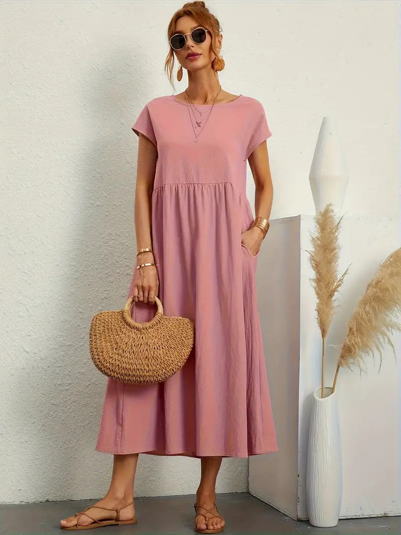 Vestido de verano sin mangas con bolso a juego - Perfecto para mujeres