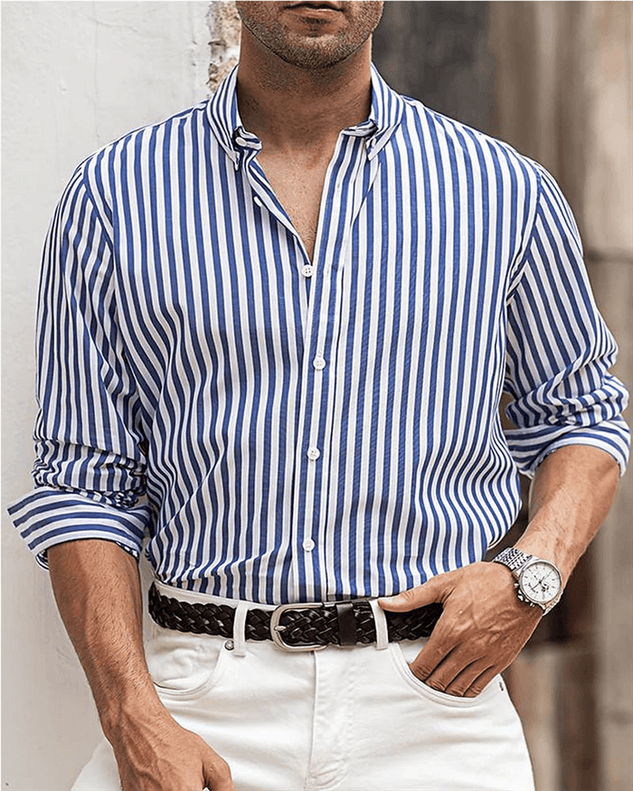 Camisole masculine classique à rayures pour un style élégant et intemporel